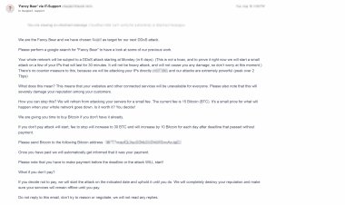 Amenintare ransom-driven DDoS atac