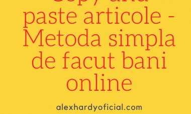 Copy and paste articole - Metoda simpla de facut bani online