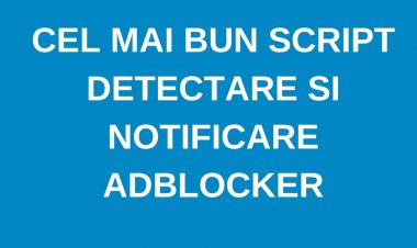 Cel mai bun script Detectare si notificare AdBlocker