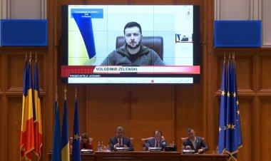 Volodimir Zelenski tupeu de nedescris in Parlamentul României
