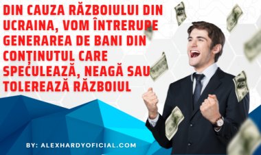 Din cauza războiului din Ucraina, vom întrerupe generarea de bani din conținutul care speculează, neagă sau tolerează războiul